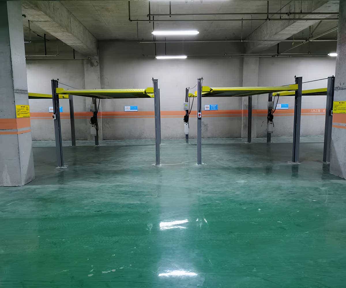 三层立体车库的运行系统