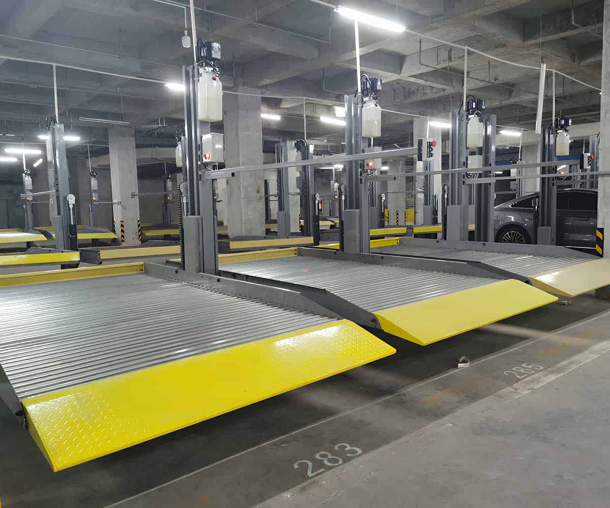 双柱立体车库停车设备的尺寸解析